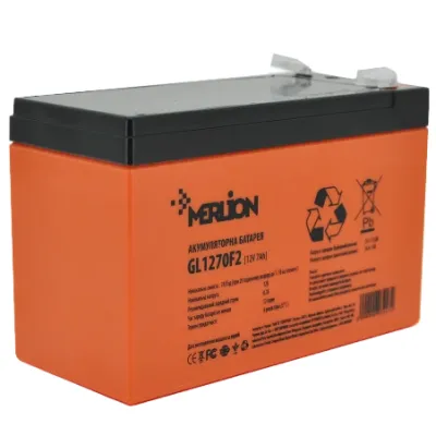 Свинцово-кислотная аккумуляторная батарея MERLION GL1270F2 7 Aч 12В