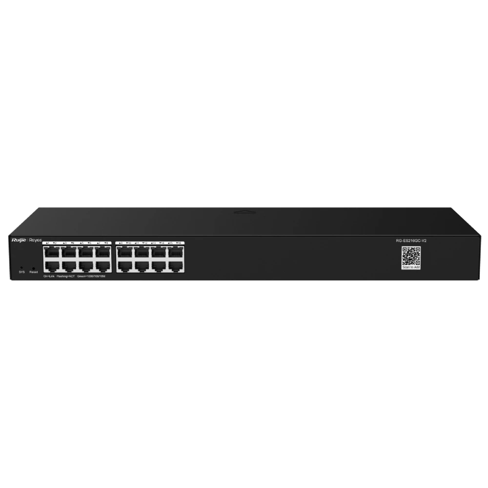16-портовый гигабитный интеллектуальный коммутатор Ruijie RG-ES216GC-V2