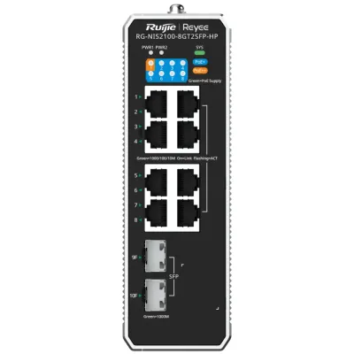 8-портовый коммутатор управляемый Ruijie Reyee RG-NIS2100-8GT2SFP-HP PoE++