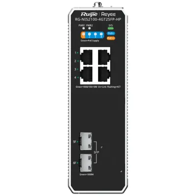 4-портовий комутатор керований Ruijie Reyee RG-NIS2100-4GT2SFP-HP PoE++