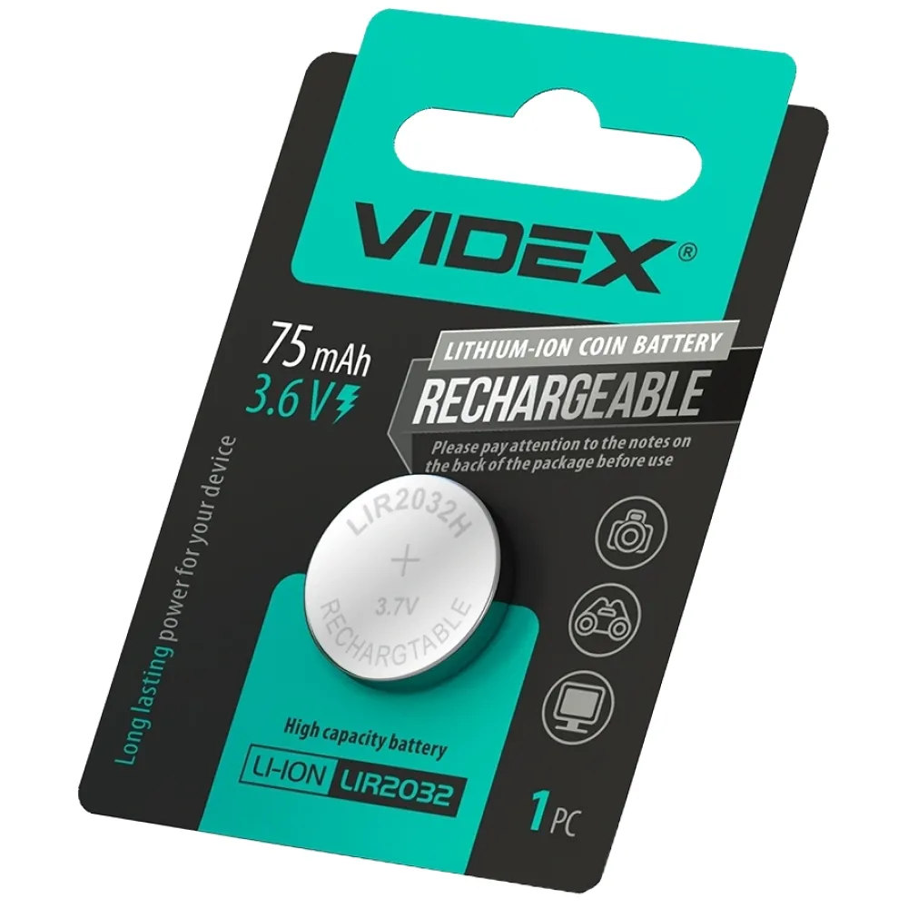 Аккумулятор литиевый Videx LIR2032 BLISTER CARD