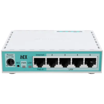 5-портовый маршрутизатор MikroTik hEX refresh (E50UG) неуправляемый