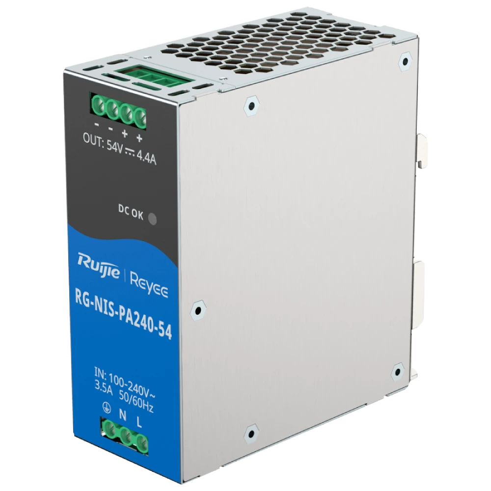 Блок живлення Ruijie RG-NIS-PA240-54 AC/DC 54В 4.4А 240 Вт на DIN-рейці