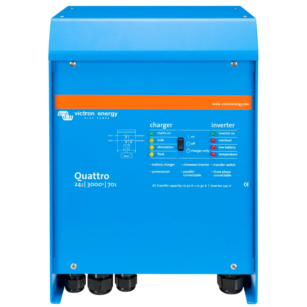 Инвертор Victron Energy Quattro 24/3000/70-50/50 однофазный