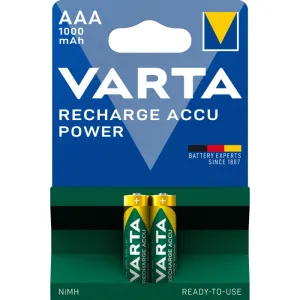 Акумулятор VARTA RECHARGEABLE ACCU AAA 1000mAh BLI 2 NI-MH (READY 2 USE)