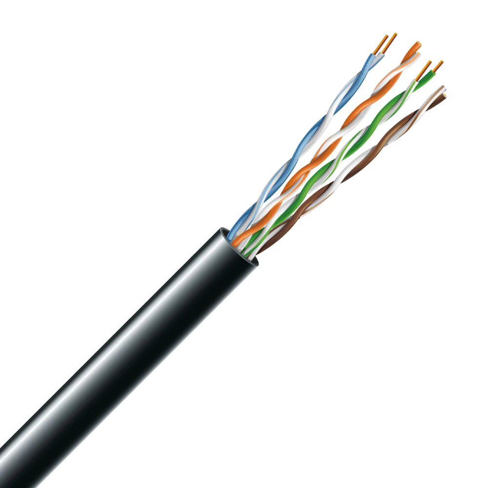Звита пара ЗЗКМ (UTP мідь наружний) Cat. 5e U/UTP PE 4х2х24 AWG, (74269) бухта 305м