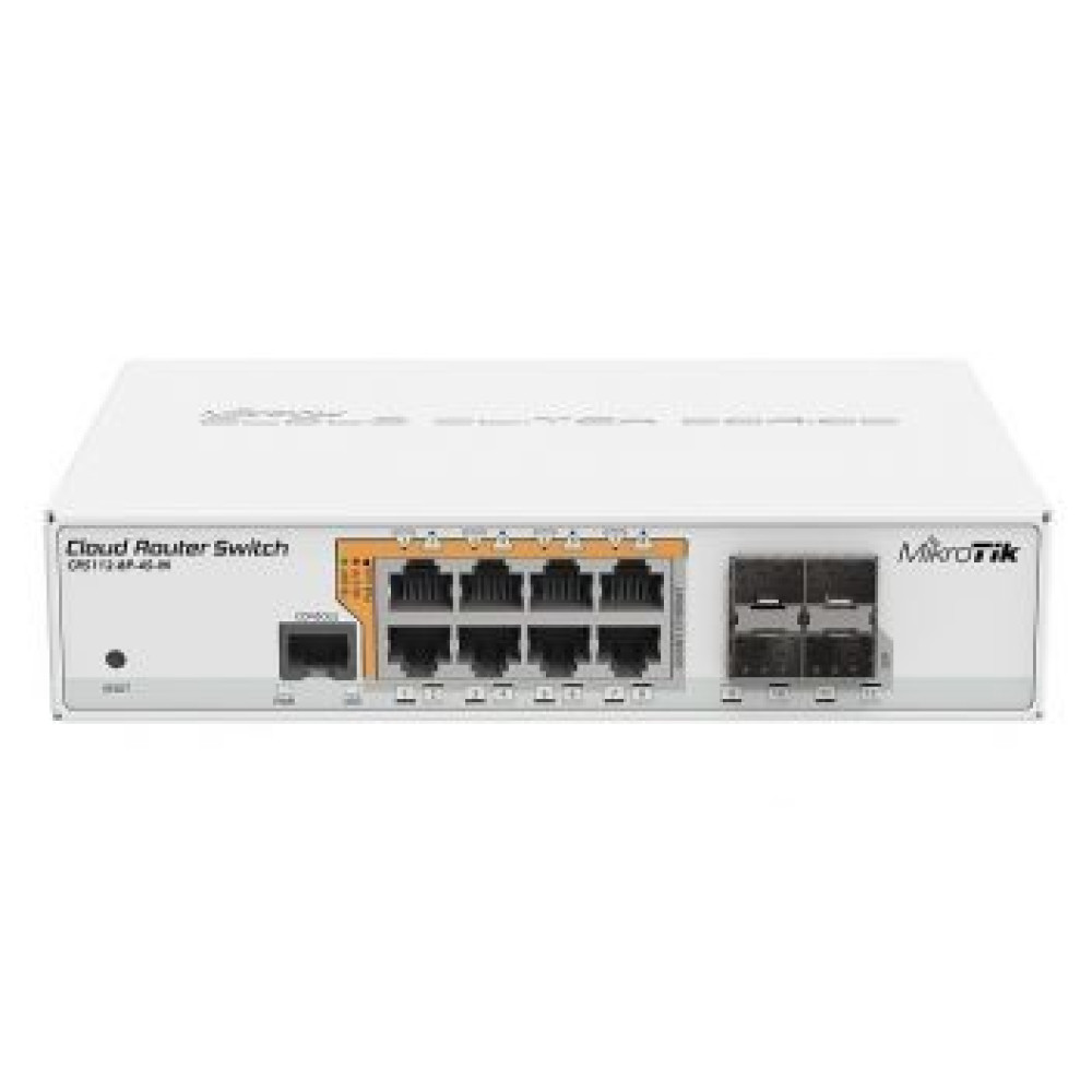 8-портовий PoE комутатор MikroTik CRS112-8P-4S-IN керований