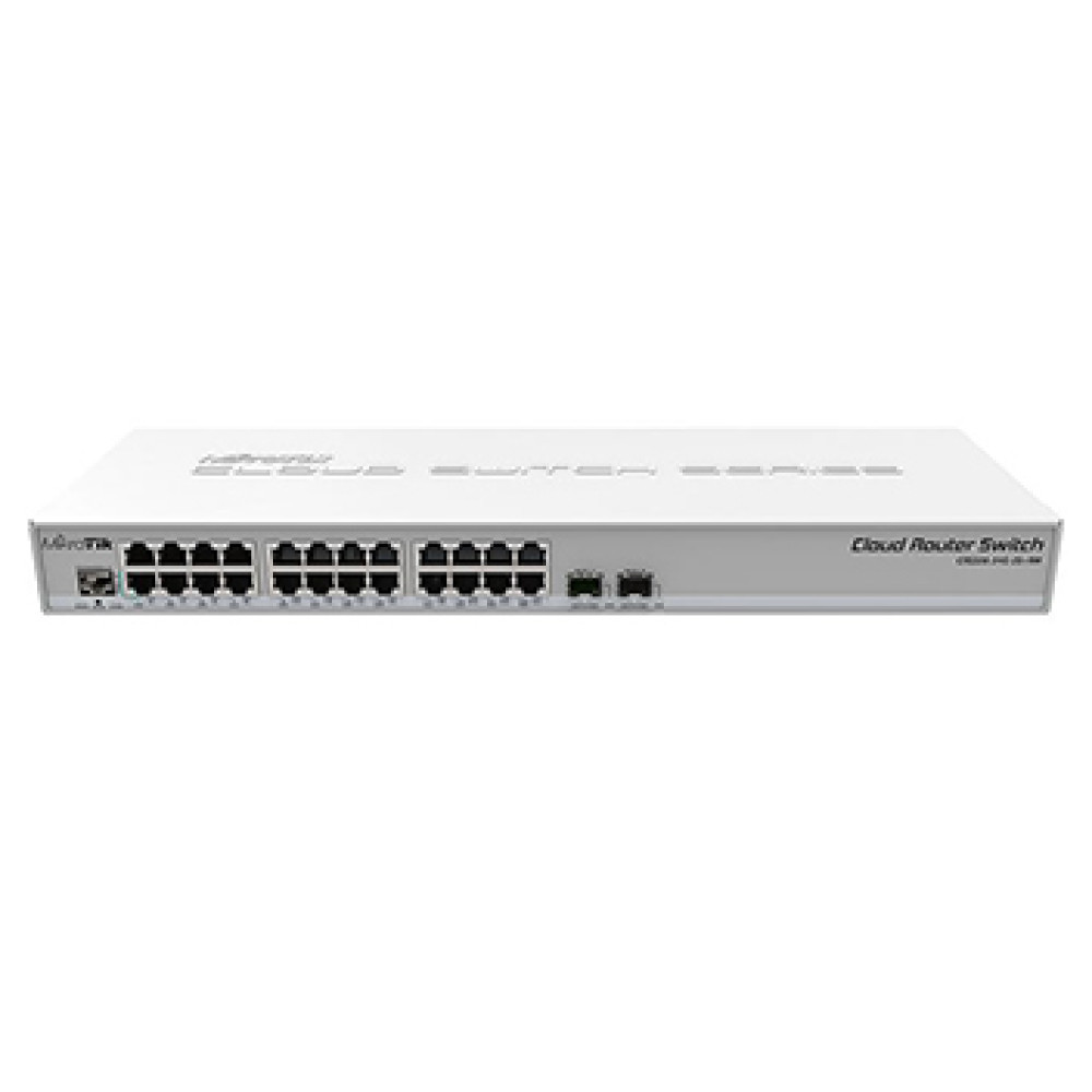 24-портовый коммутатор MikroTik CRS326-24G-2S+RM гигабитный управляемый