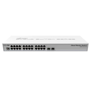 24-портовий комутатор MikroTik CRS326-24G-2S+RM гігабітний керований