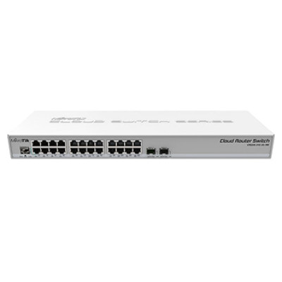 24-портовый коммутатор MikroTik CRS326-24G-2S+RM гигабитный управляемый