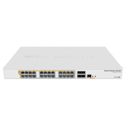 24-портовый PoE коммутатор MikroTik CSS326-24G-2S+RM гигабитный управляемый