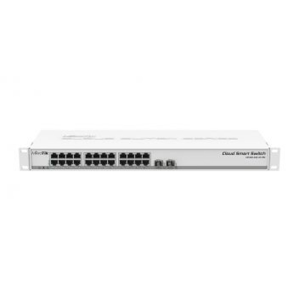 24-портовый коммутатор MikroTik CSS326-24G-2S+RM гигабитный управляемый