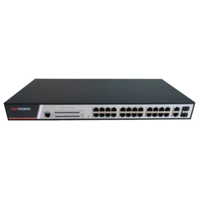 24-портовый PoE коммутатор Hikvision DS-3E2326P управляемый