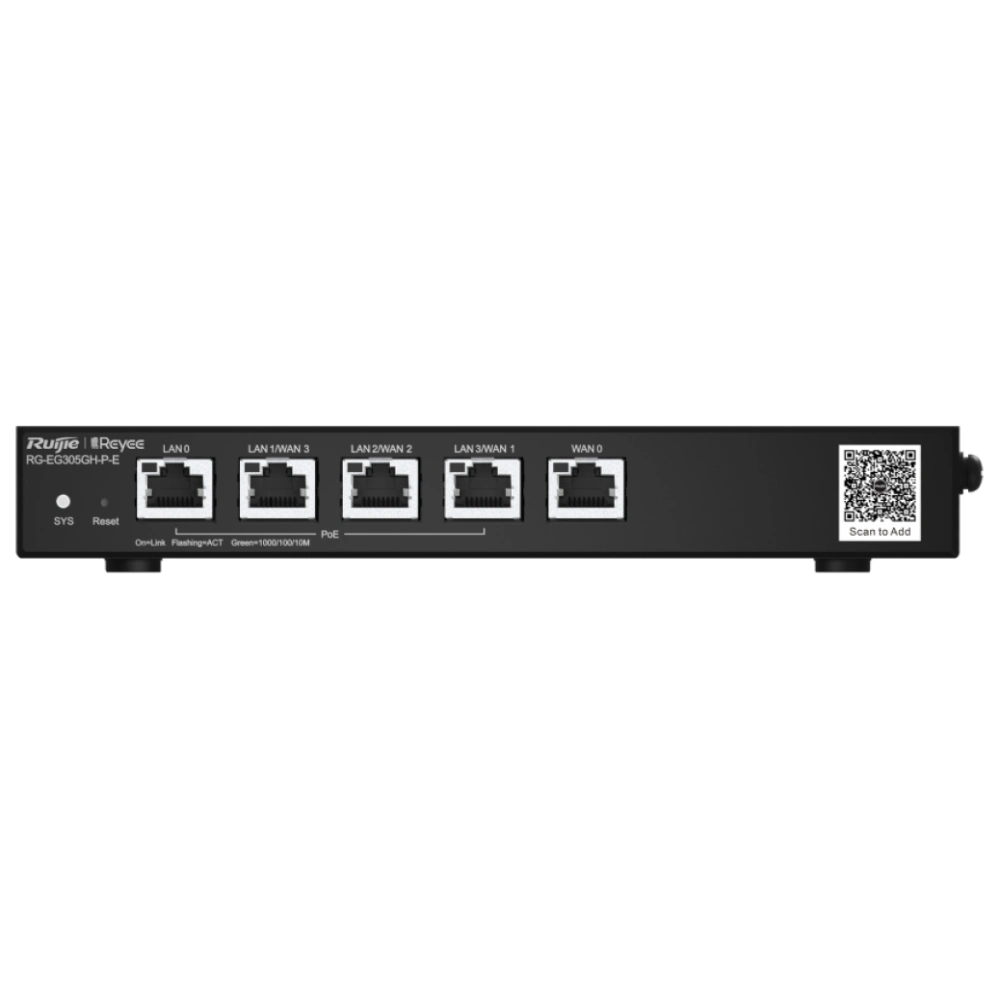 5-портовый PoE маршрутизатор Ruijie Reyee RG-EG305GH-P-E с облачным управлением