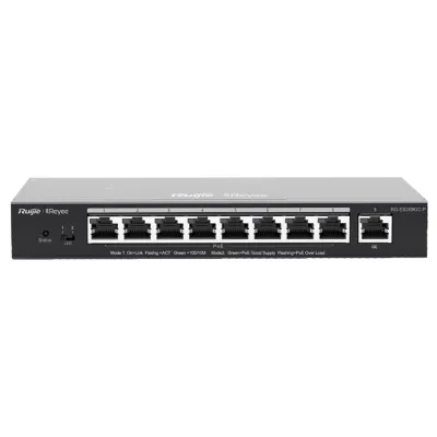 9-портовый PoE коммутатор Ruijie RG-ES209GC-P гигабитный интеллектуальный управляемый для видеонаблюдения