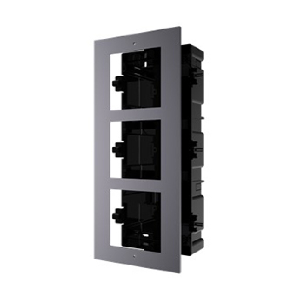 Врізна монтажна рамка Hikvision DS-KD-ACF3/Plastic на 3 модулі