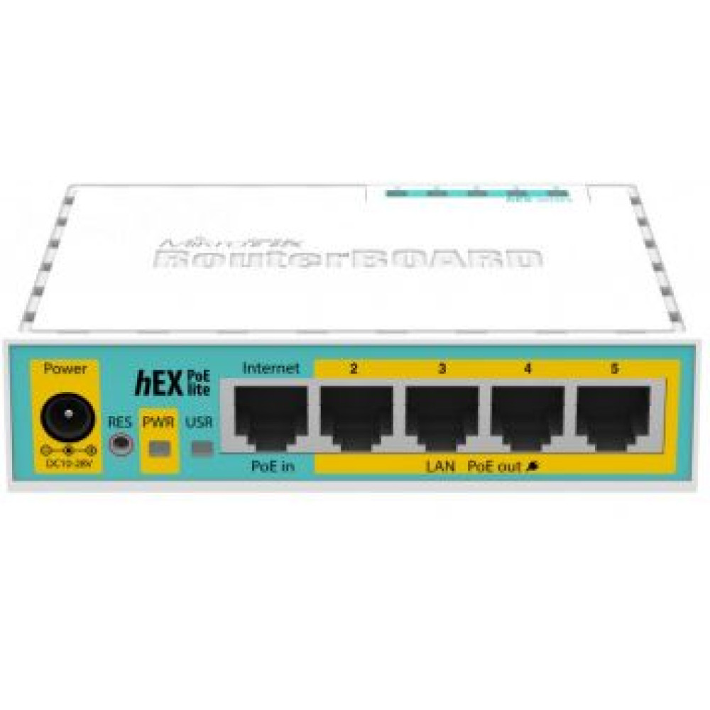 5-портовий Passive PoE маршрутизатор MikroTik hEX PoE lite (RB750UPr2)