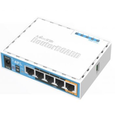 Wi-Fi маршрутизатор MikroTik hAP (RB951Ui-2nD) с 5-портами Ethernet