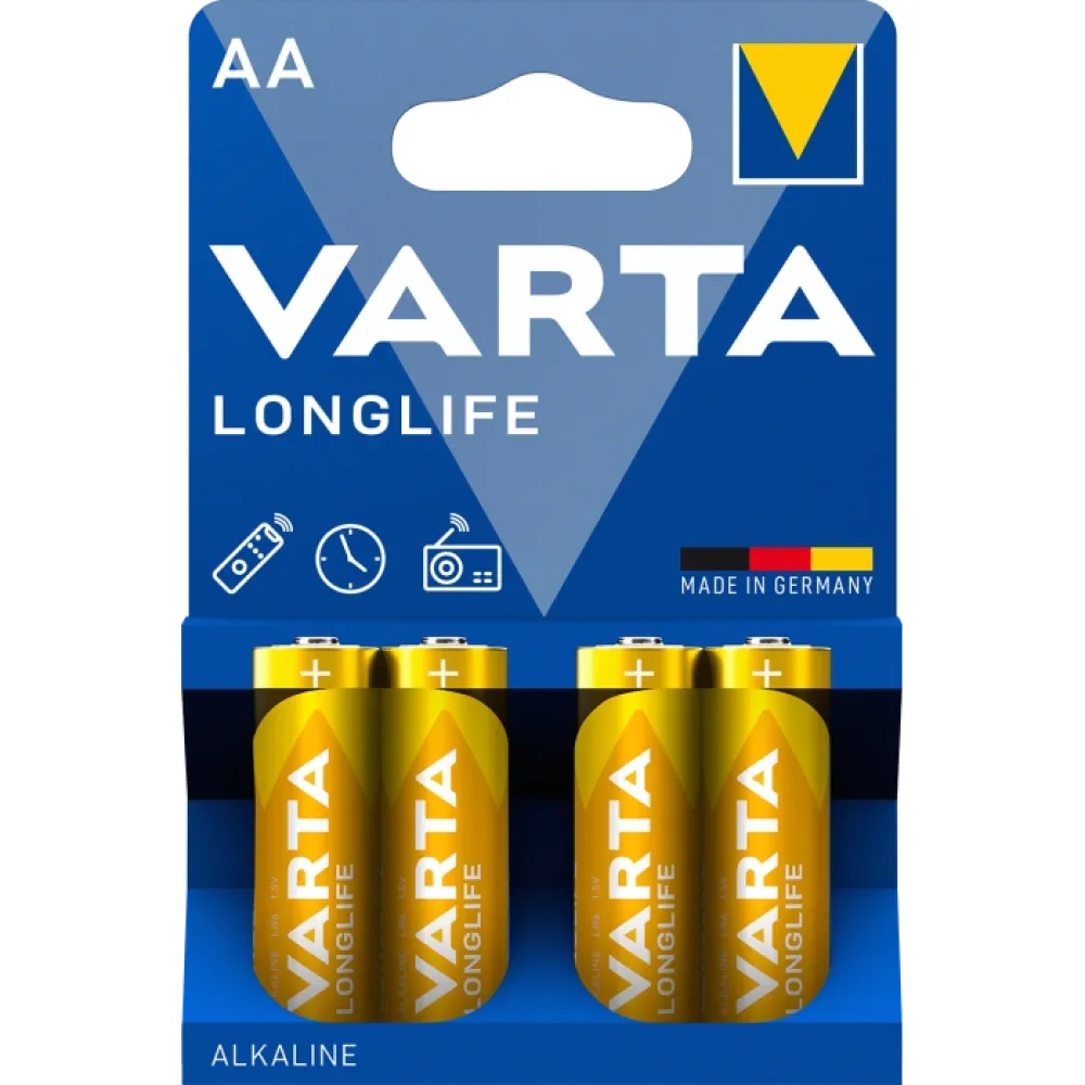Батарейка Varta Longlife AA BLI 4 Alkaline