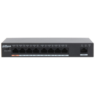 8-портовый PoE коммутатор Dahua PFS3009-8ET-96 неуправляемый